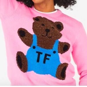 Teddy Fresh Pink Sweater with Bear Design